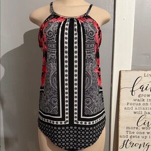 INC International Concepts Black and Red Camisole